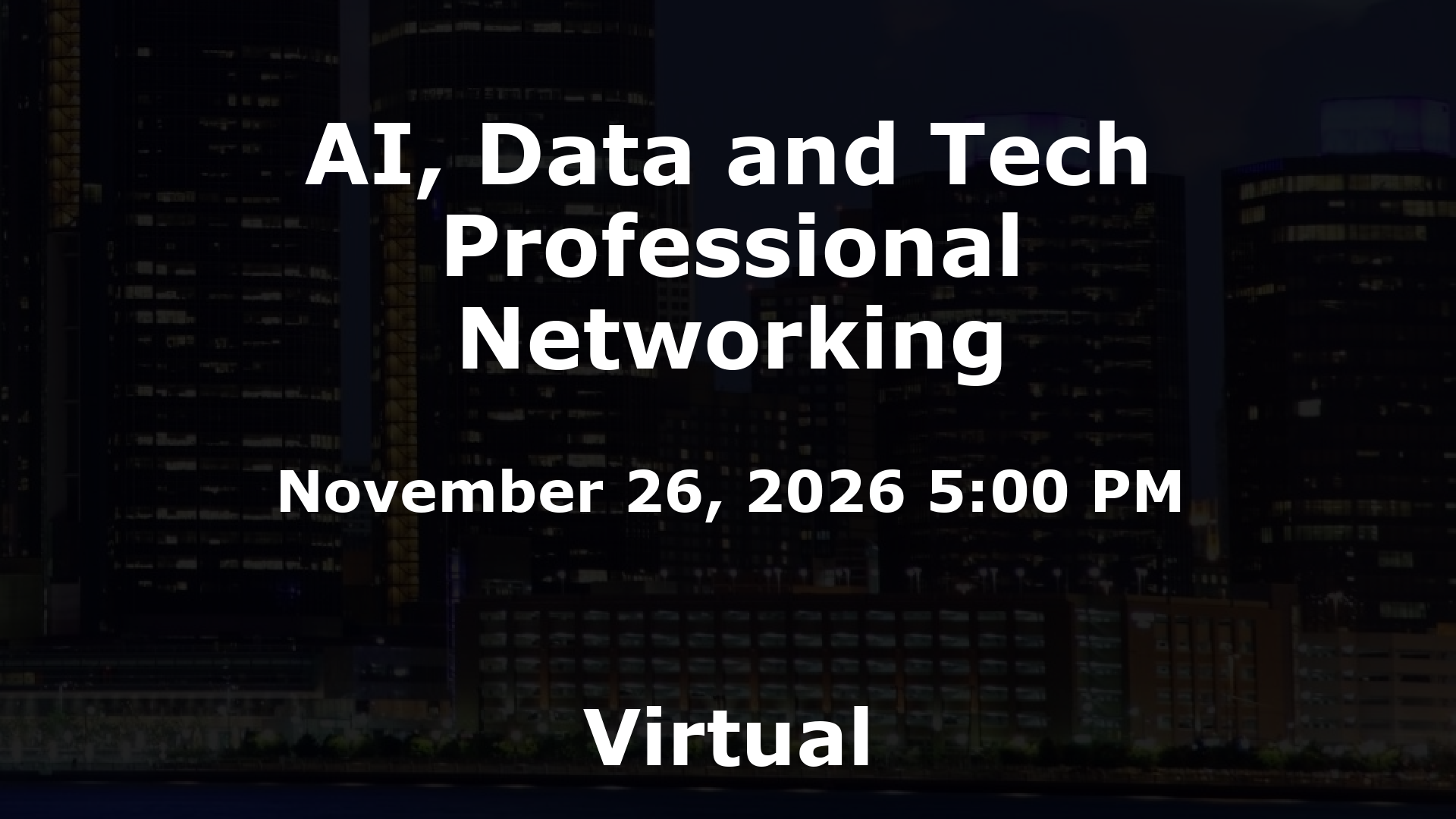 AI, Data and Tech Professional Networking event image